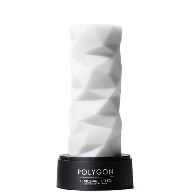 Tenga 3D Polygon Masturbator Trắng TPE Đa Giác Mịn