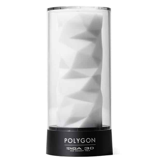 Tenga 3D Polygon Masturbator Trắng TPE Đa Giác Mịn