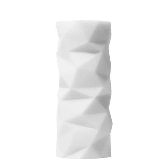 Tenga 3D Polygon Masturbator Trắng TPE Đa Giác Mịn