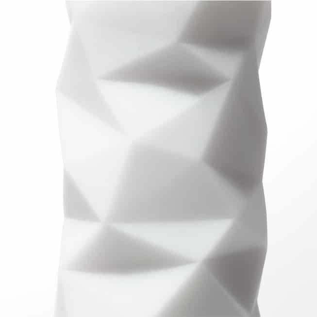 Tenga 3D Polygon Masturbator Trắng TPE Đa Giác Mịn