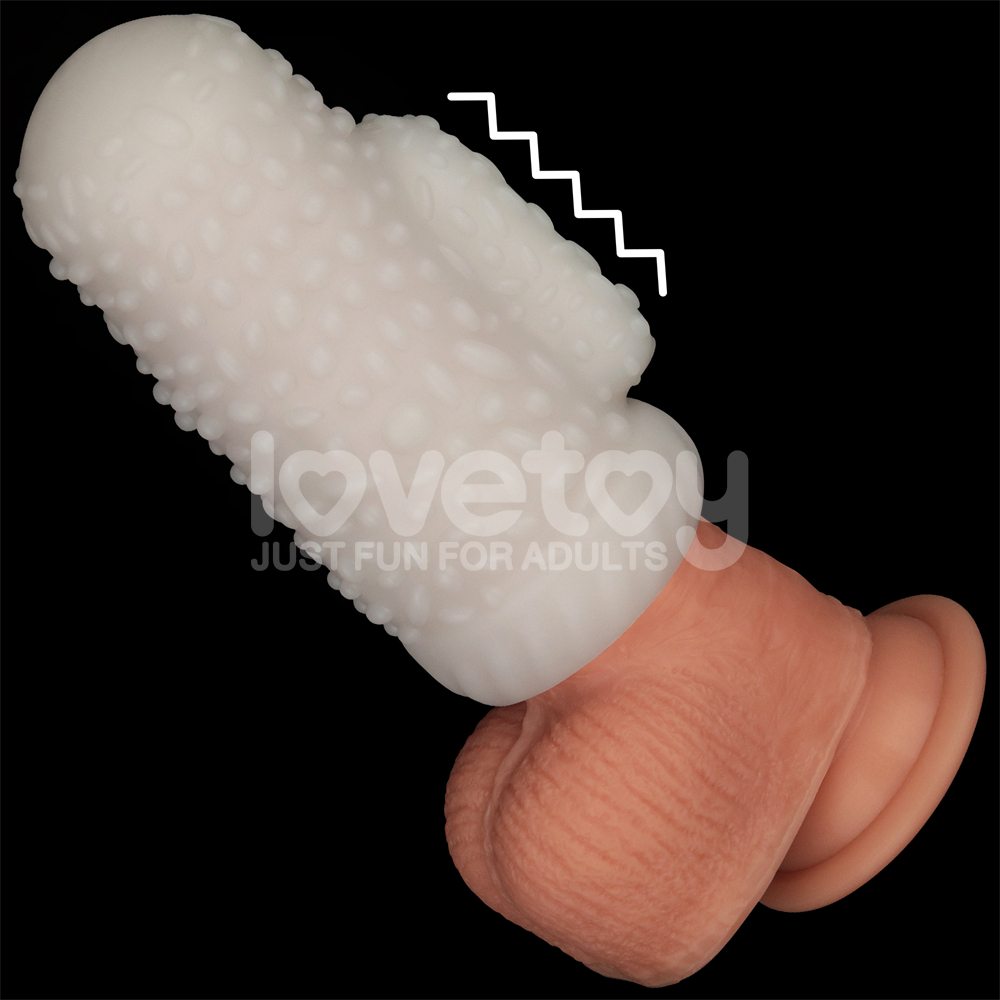 Lovetoy Knights Bao Dương Vật Rung Gân Guốc Mềm