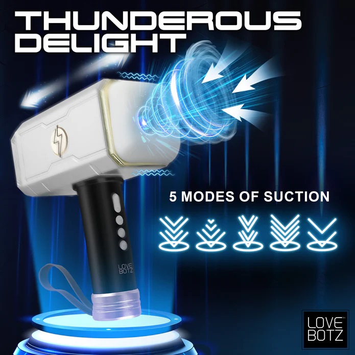 Búa Rung LoveBotz Thor Trắng 23cm Đỉnh Cao Mạnh