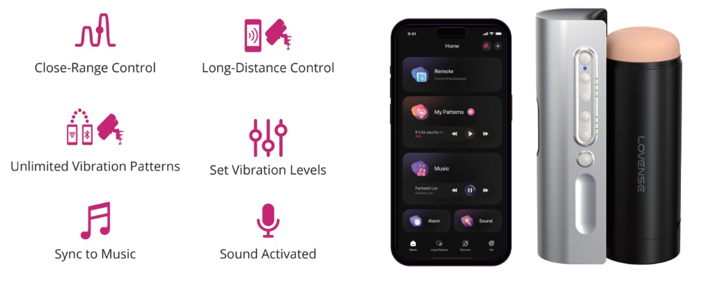 Lovense Solace Pro App Cup Điều Khiển Xa