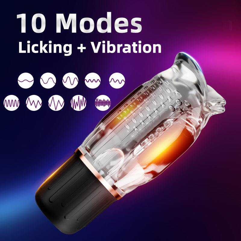 Mini Cyclone 3in1 Liếm Rung Nóng bỏng Đỉnh cao