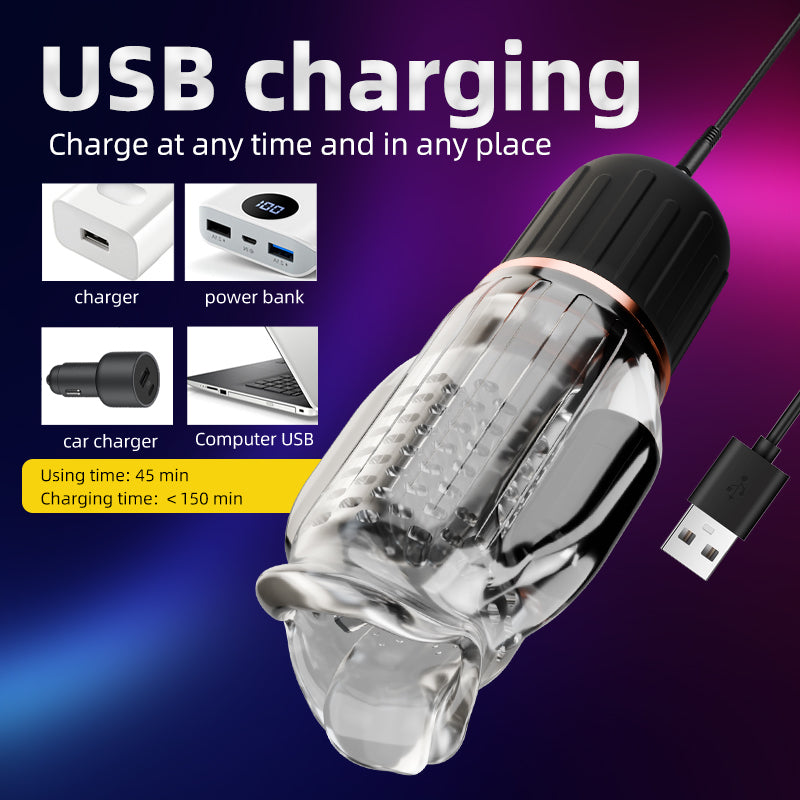 Mini Cyclone 3in1 Liếm Rung Nóng bỏng Đỉnh cao