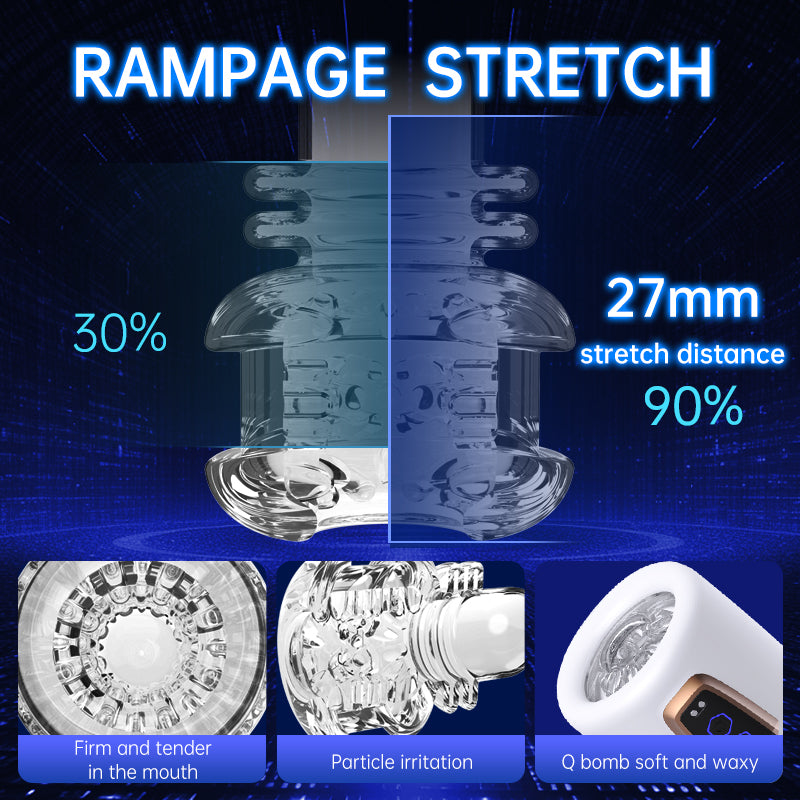 Cốc Telescopic Nam Liếm Rung 10 Chế Độ Đỉnh Cao