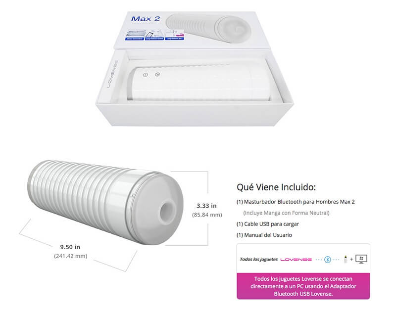 Lovense MAX 2 Máy Nam App 360° Kích Thích Hiện Đại