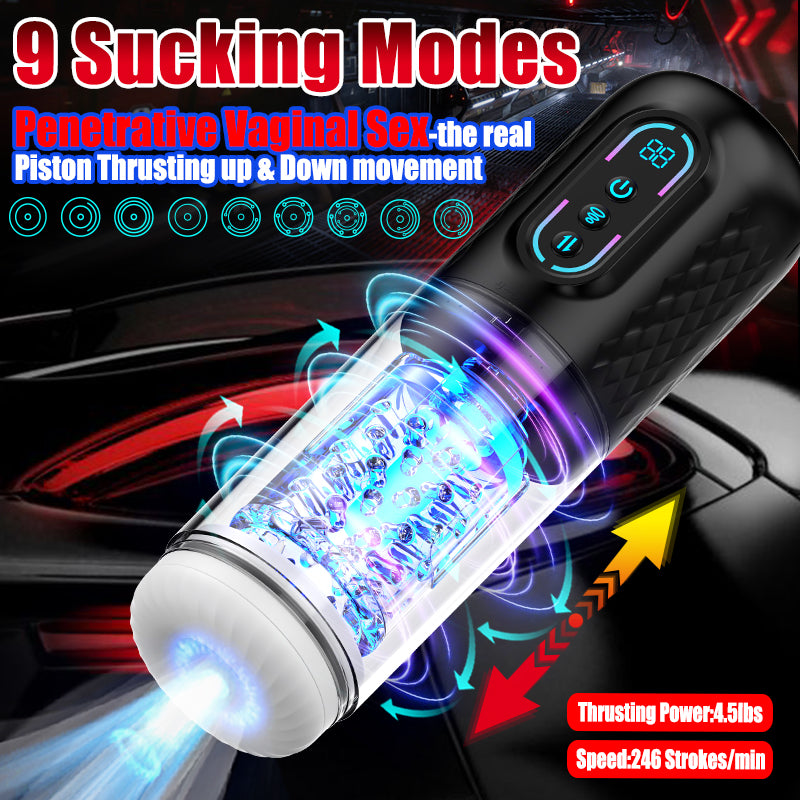 Cốc Thủ Dâm 3in1 Quay Hút 9 Chế Độ Mạnh 2024