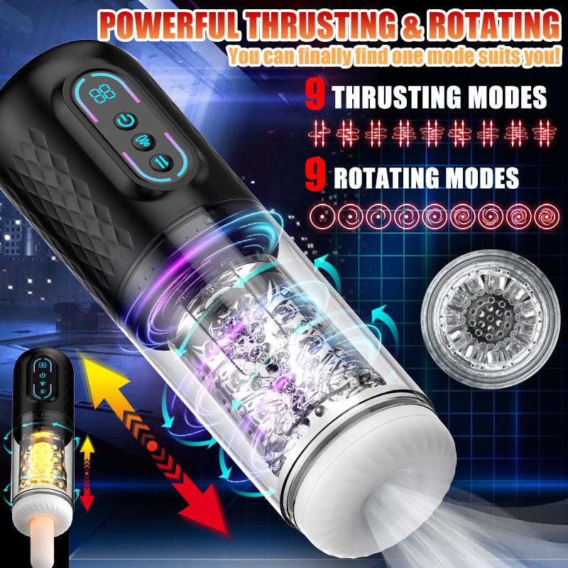 Cốc Thủ Dâm 3in1 Quay Hút 9 Chế Độ Mạnh 2024