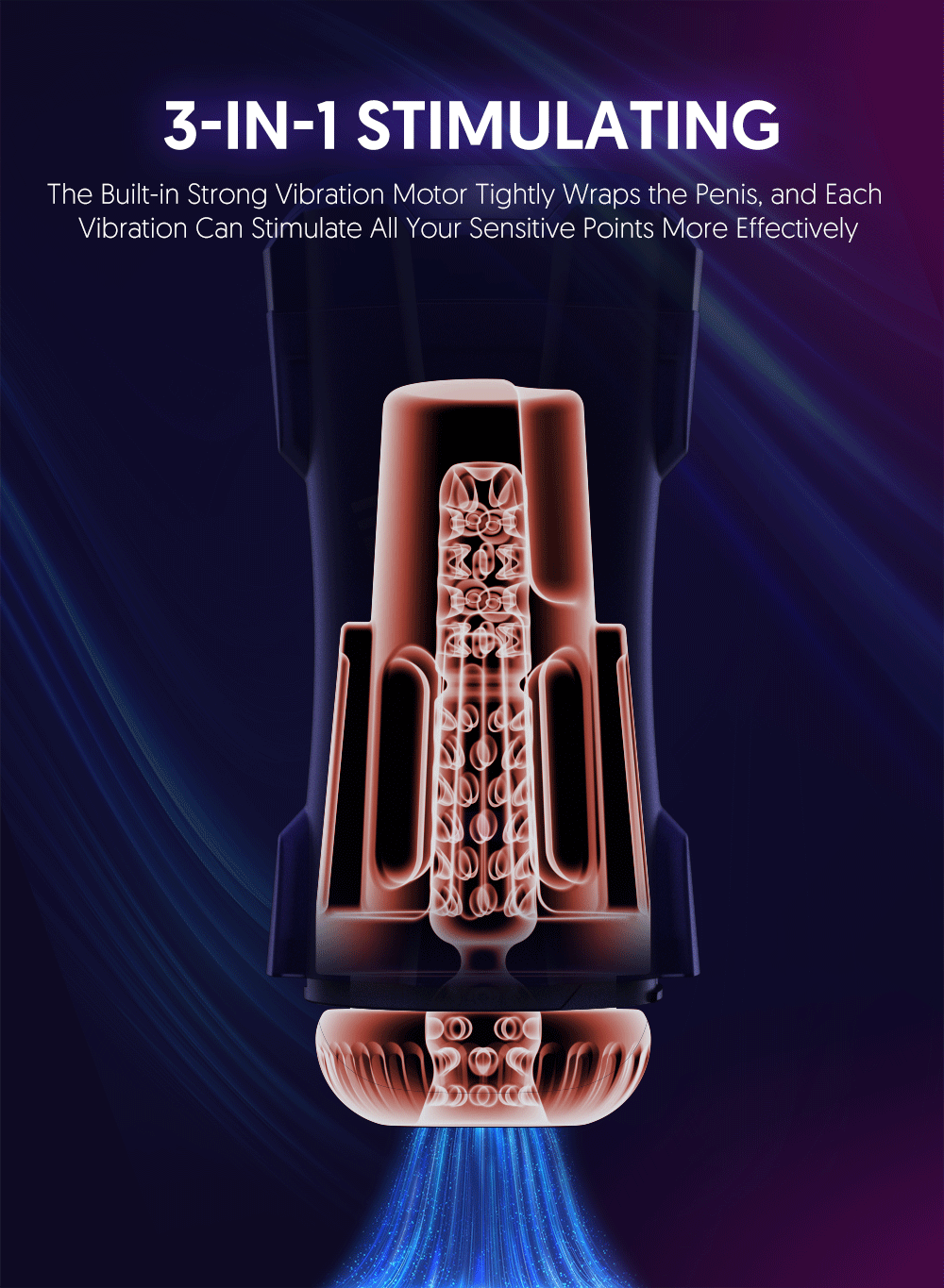 JISSBON cốc tự sướng 8 chế độ nhiệt rung siêu thực