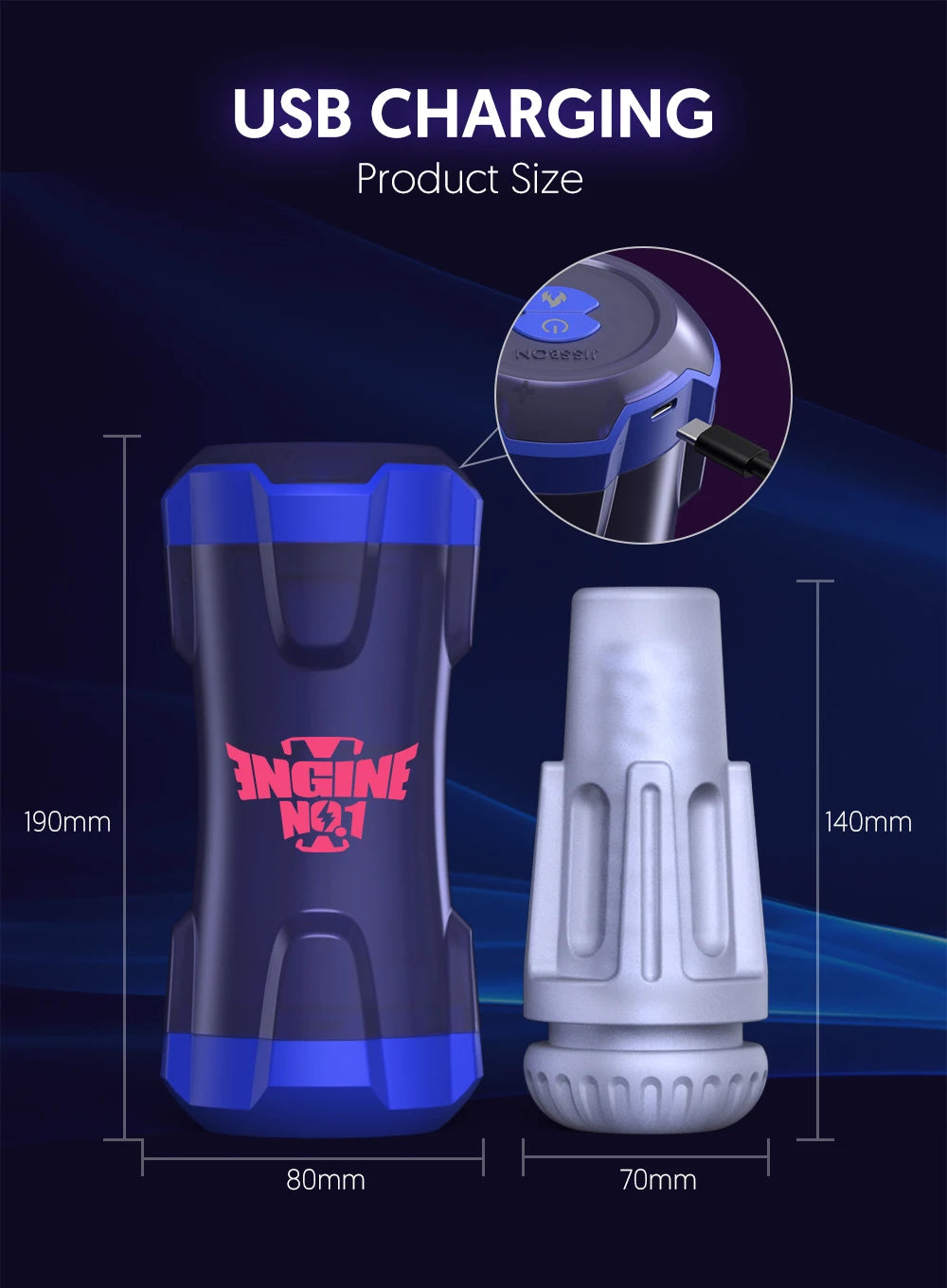 JISSBON cốc tự sướng 8 chế độ nhiệt rung siêu thực