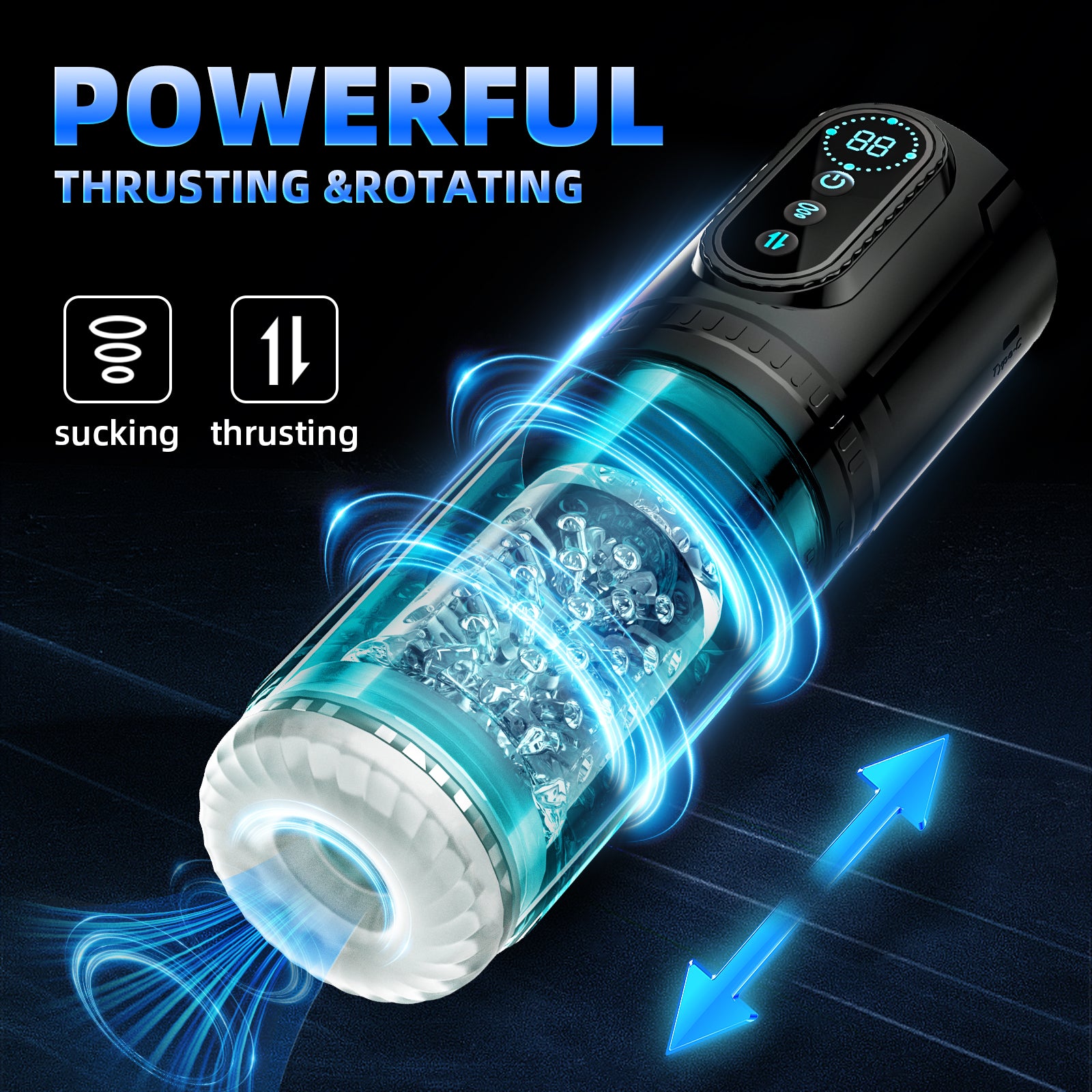 Cốc Tự Động Nam Hút Đẩy 9 Mode Masturbator Siêu Sướng
