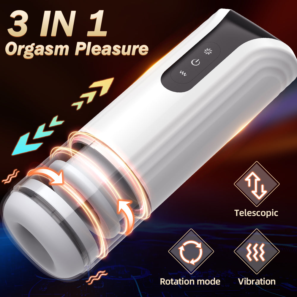 Cốc IVES Thủ Dâm Xoay Rút 7 Vòng, Rung 10 Mức Siêu Phê!