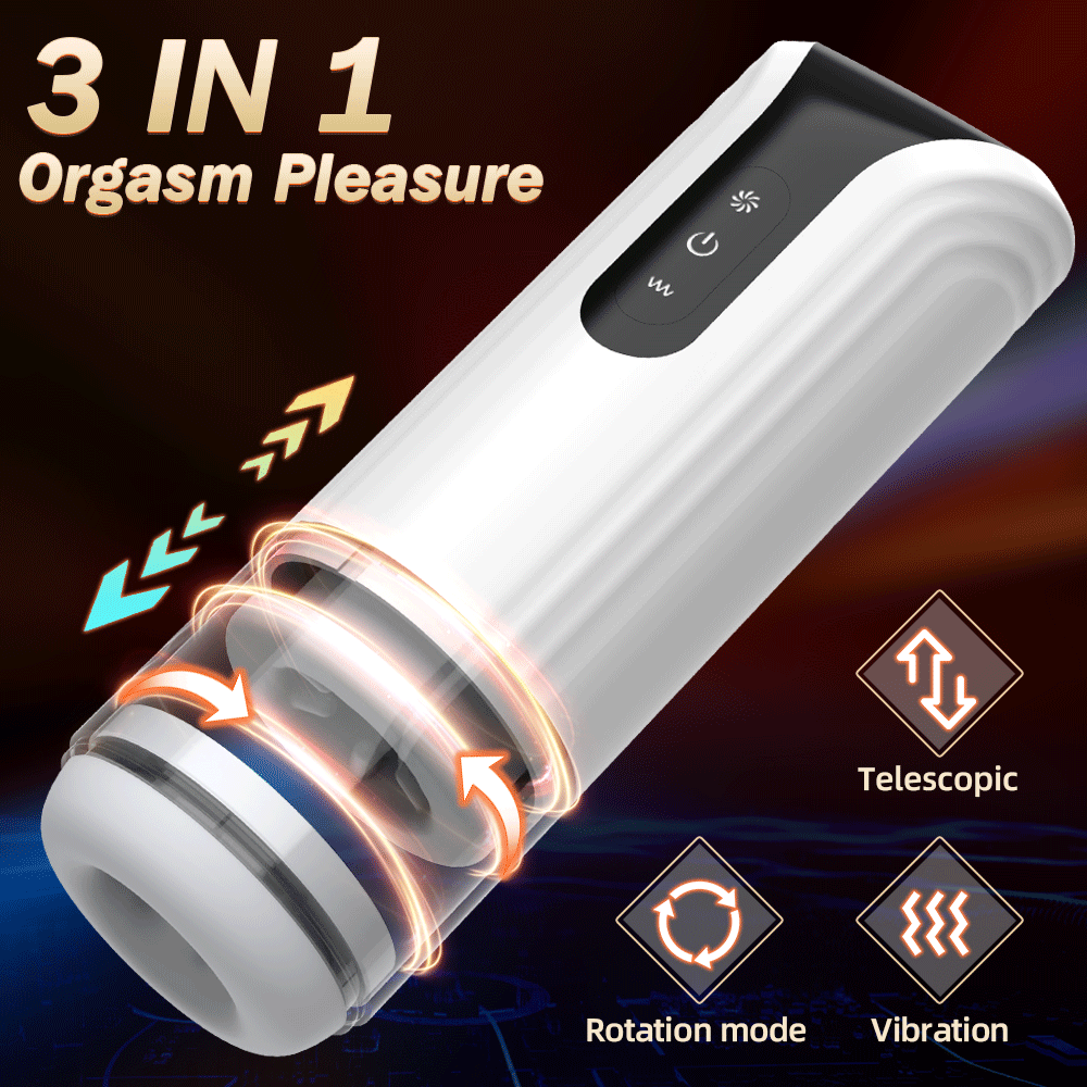 Cốc IVES Thủ Dâm Xoay Rút 7 Vòng, Rung 10 Mức Siêu Phê!