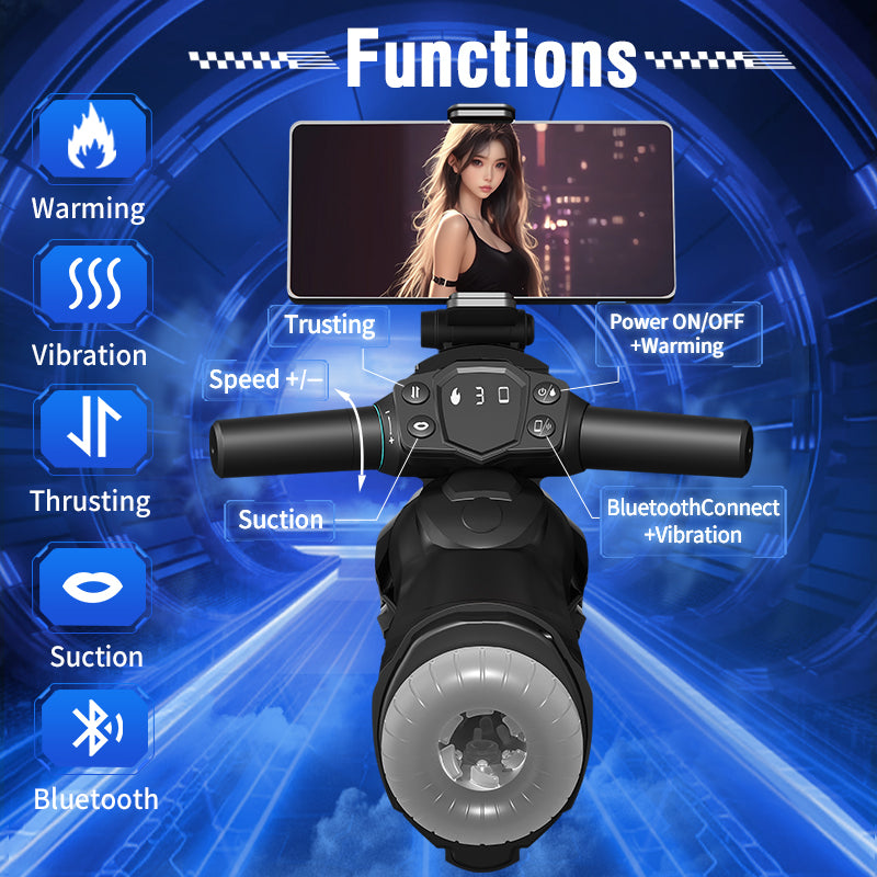 Motorcycle Nam Rung Hút Đẩy Nóng Bluetooth Siêu Mạnh