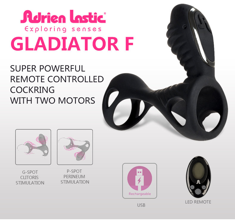 Vòng Rung Adrien Lastic Gladiator Remote Siêu Mạnh Kép