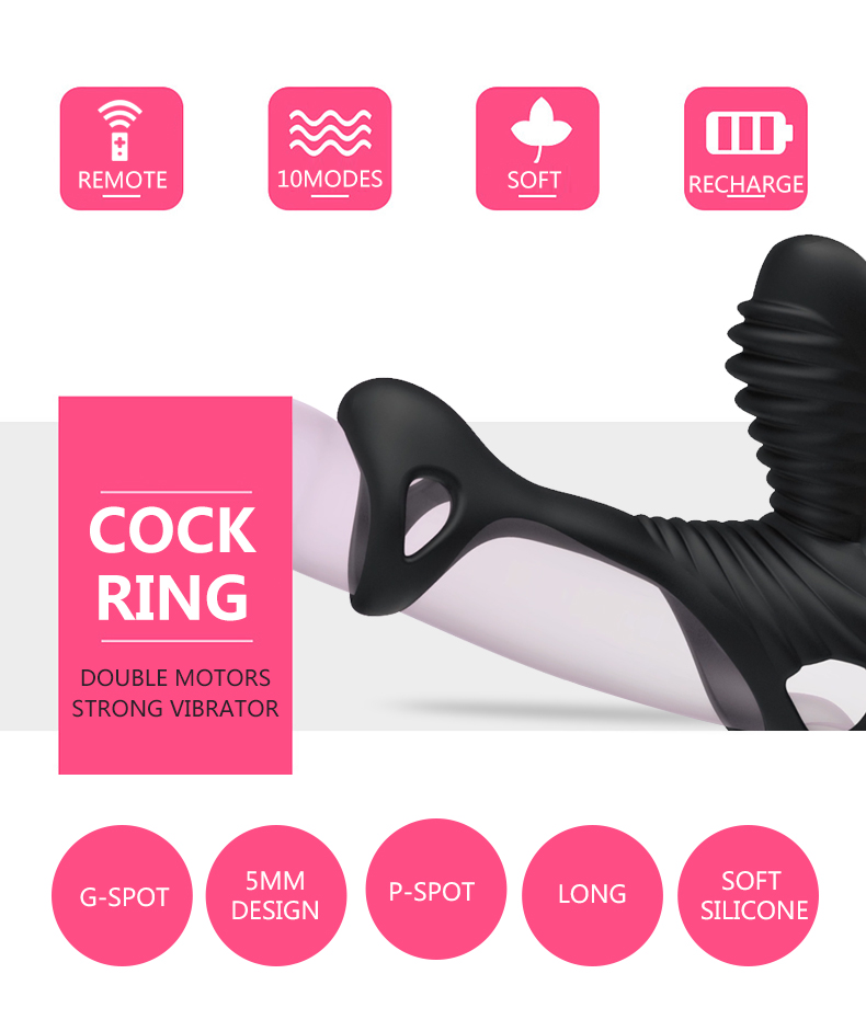 Vòng Rung Adrien Lastic Gladiator Remote Siêu Mạnh Kép
