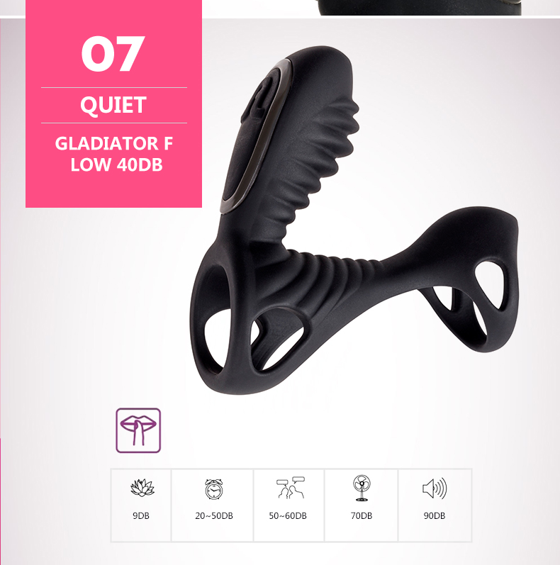 Vòng Rung Adrien Lastic Gladiator Remote Siêu Mạnh Kép