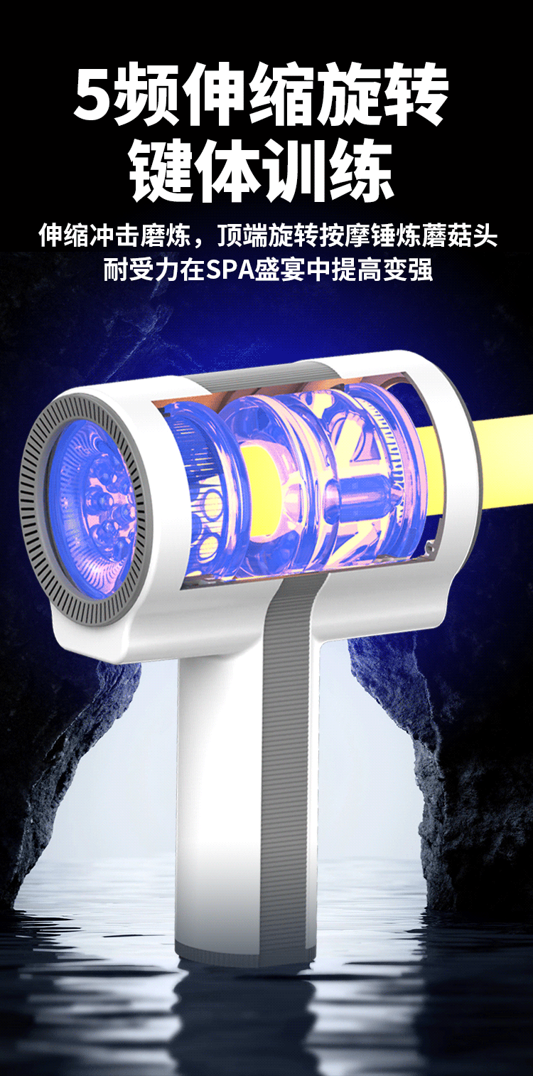 HGOD Thunder Xoay Rung Siết Nam Giới Đỉnh Cao Mạnh