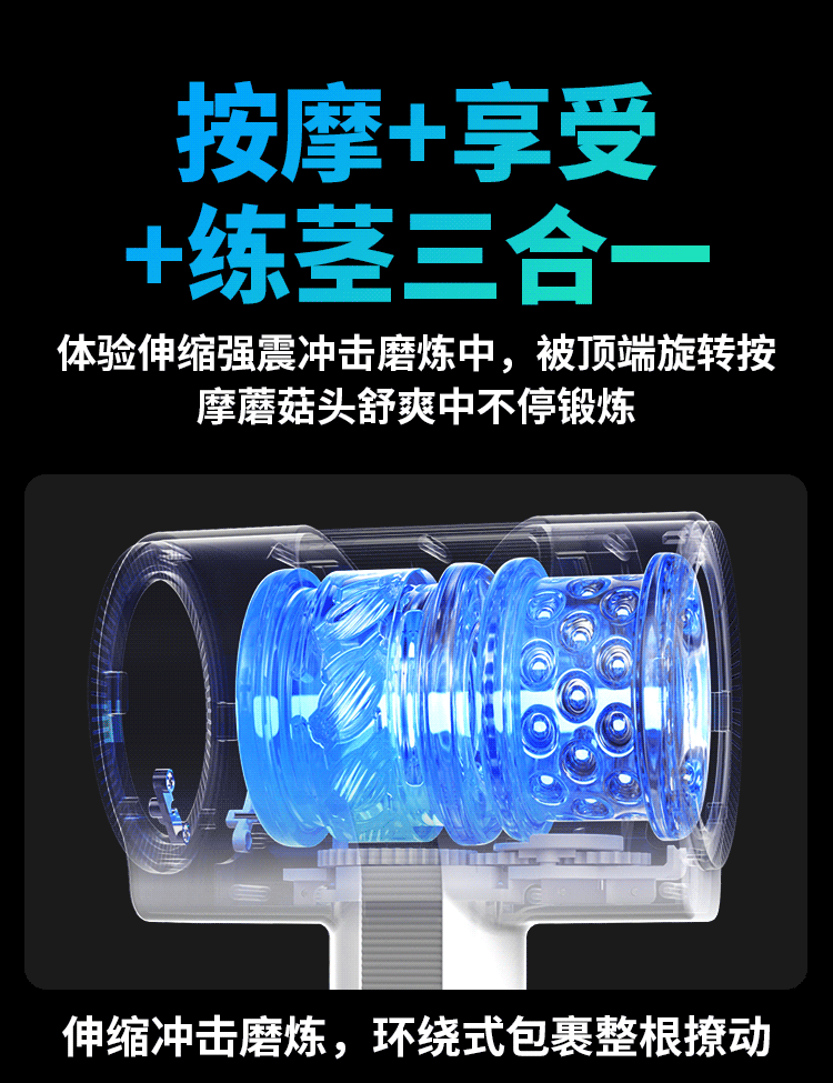 HGOD Thunder Xoay Rung Siết Nam Giới Đỉnh Cao Mạnh