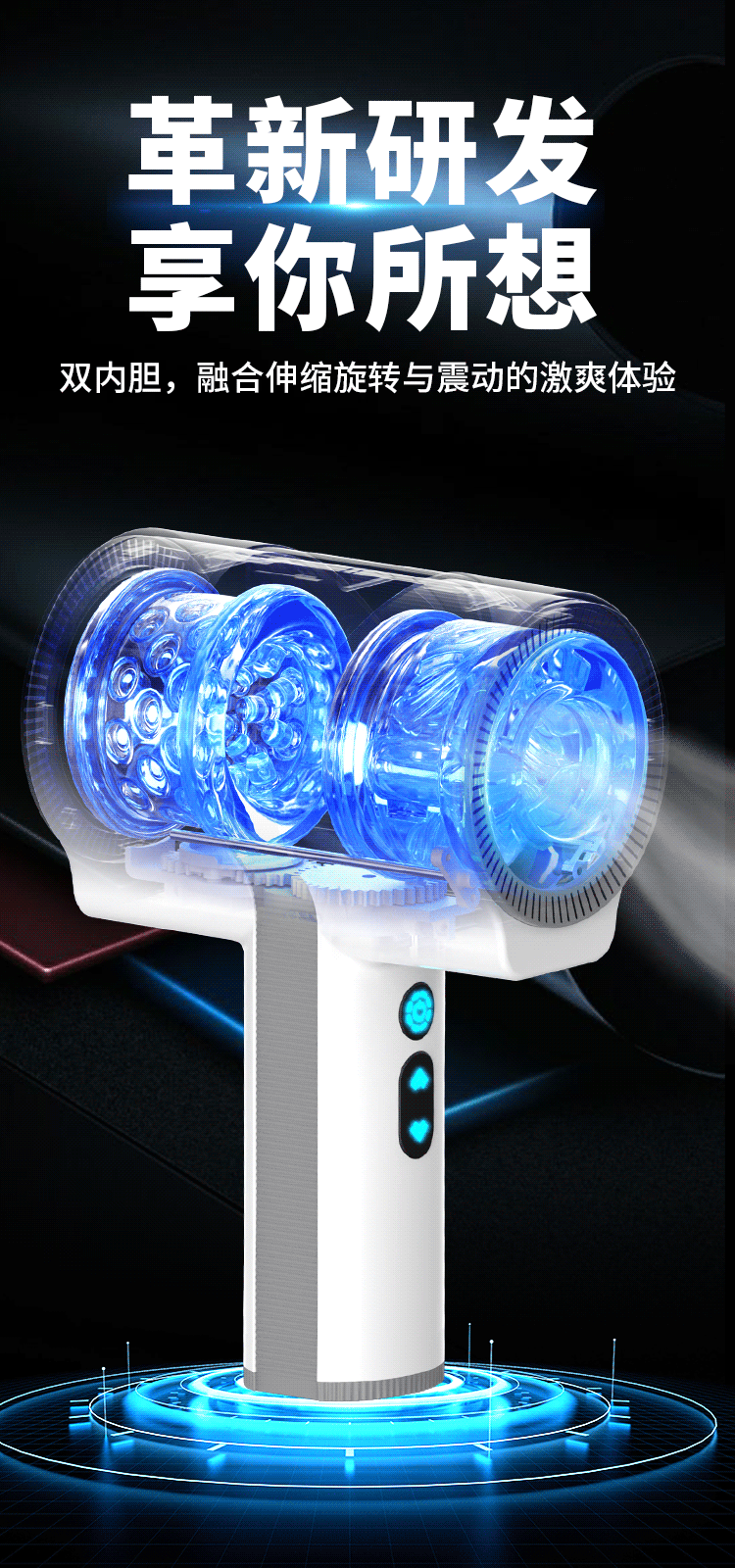 HGOD Thunder Xoay Rung Siết Nam Giới Đỉnh Cao Mạnh
