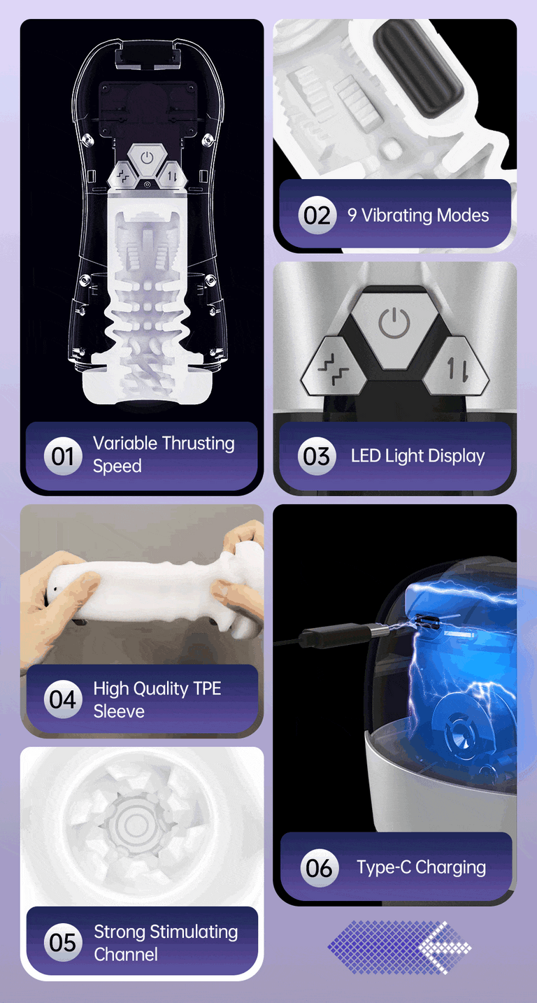 DVA Drywell Auto Thrust Masturbator USB Mạnh Đỉnh