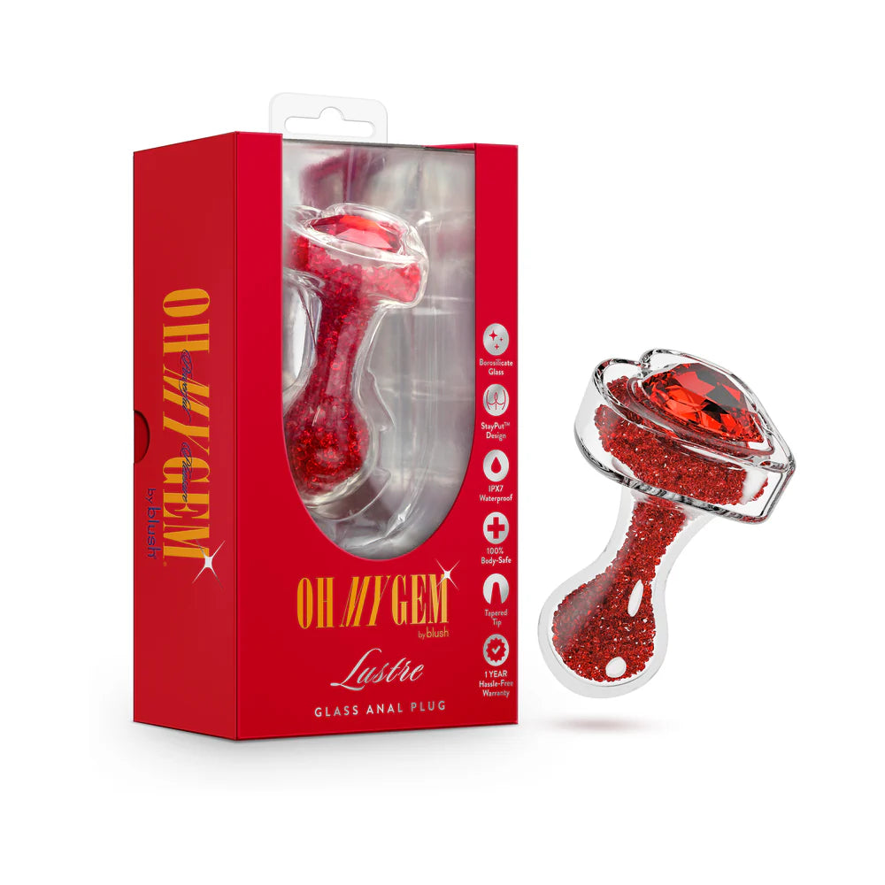 Oh My Gem Lustre красный анальная пробка рубин 
