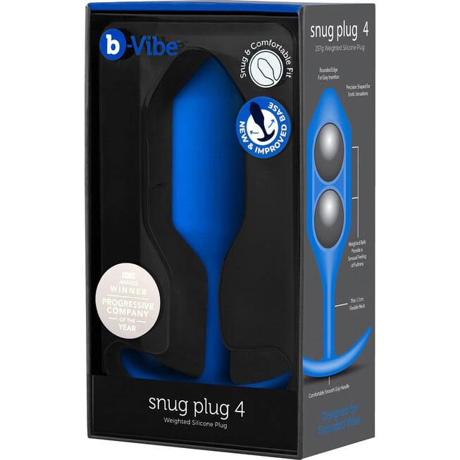 b-Vibe Snug Plug 4 Xanh 14cm Lắc Dài Hạn Thoải