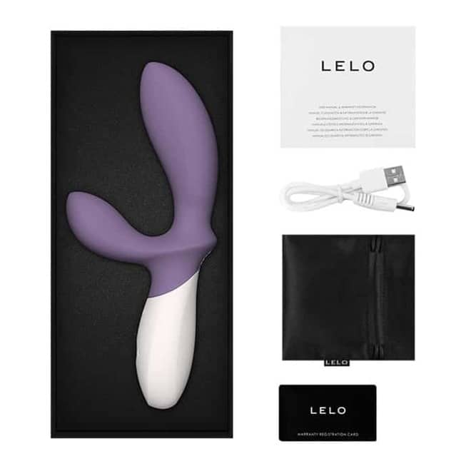 Lelo Loki Wave 2 Tím Prostat 19cm Sóng Ngón Tay