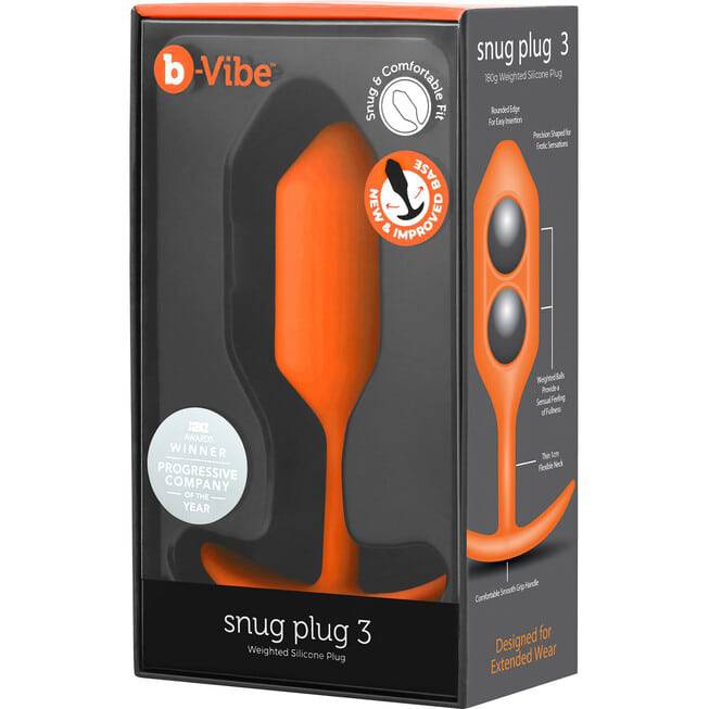 Snug Plug b-Vibe 3 Cam Nặng Đeo Lâu Thoải Mái Ngày