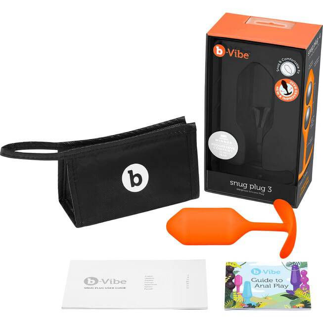 Snug Plug b-Vibe 3 Cam Nặng Đeo Lâu Thoải Mái Ngày