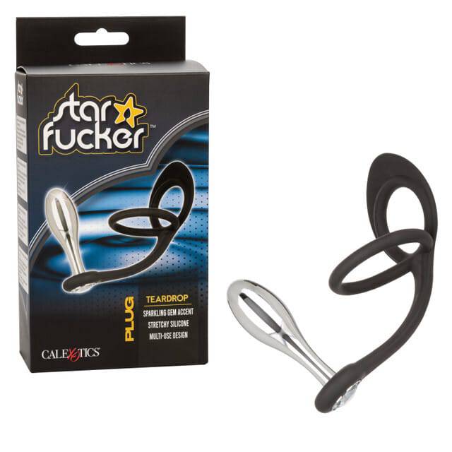 Plug Anal Star Fucker Teardrop Bạc Vòng Cứng Thăng Hoa Cực Đã