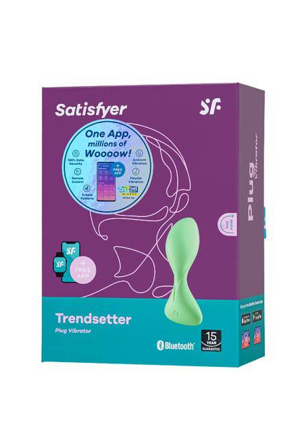 Satisfyer trendsetter xanh app hậu môn vibro 11.3cm
