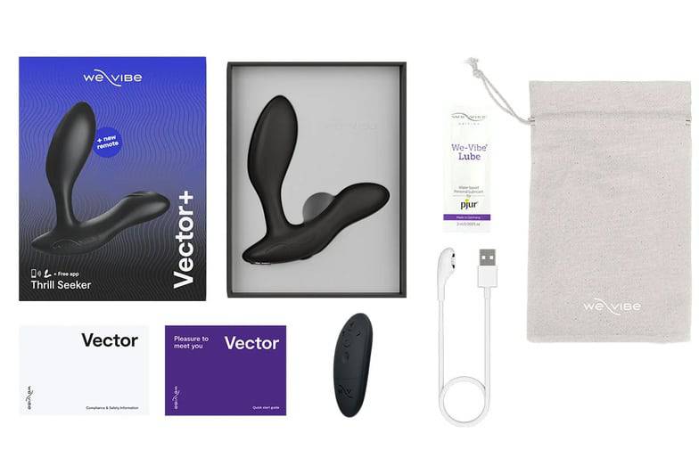 We-Vibe Vector+ Tiền Liệt Đen Điều Khiển