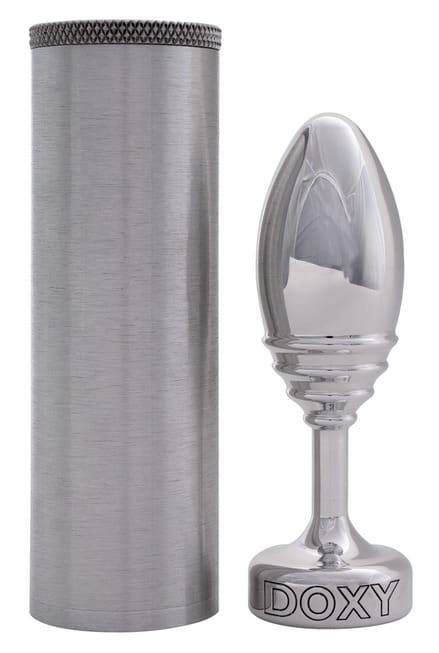 Doxy Ribbed Plug Bạc 3.5cm, Sang Trọng Trơn Tru!