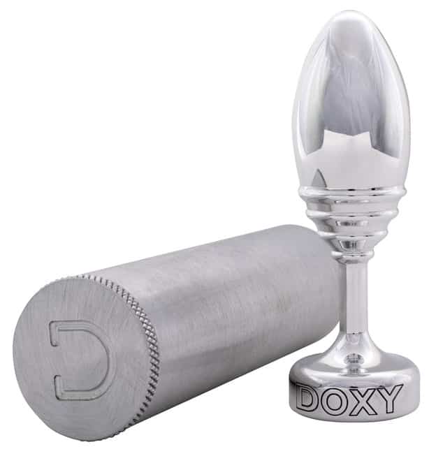 Doxy Ribbed Plug Bạc 3.5cm, Sang Trọng Trơn Tru!