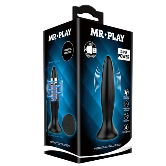 Vibro Plug Baile Mr.Play Đen 13cm 12 Rung