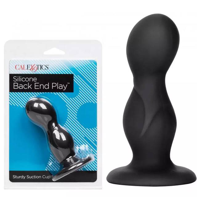 CalExotics Back End Silicone Đen Hậu Môn Kích Thích Mịn Màng