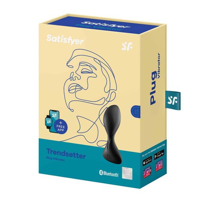 Satisfyer Trendsetter Plug Rung Đít Đen App 3.5cm