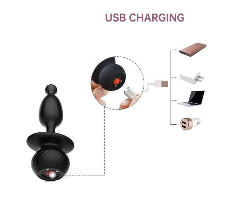 Magic Motion Bunny plug anal rung lông thỏ đen trắng