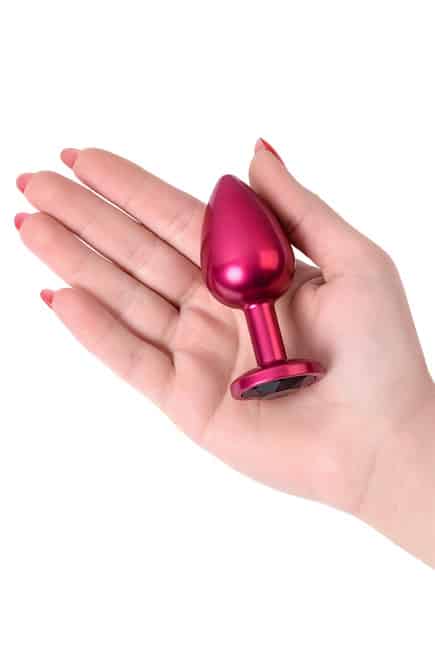 Toyfa Metal Plug Đỏ Đá Đen Anus Cao Cấp