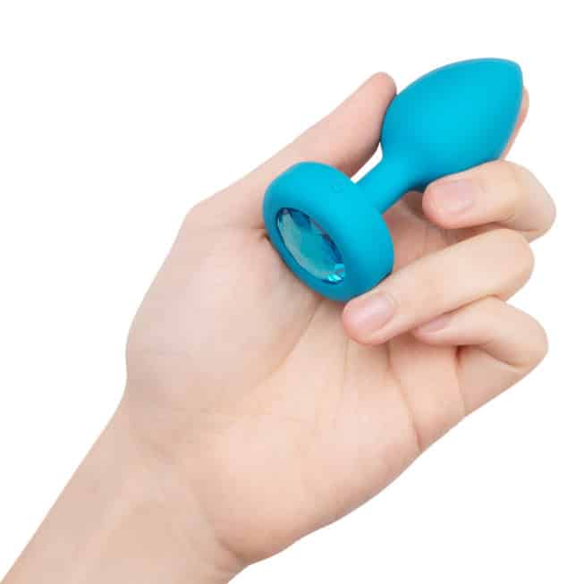 b-Vibe Jewel Plug Xanh Rung Mạnh Đa Tùy