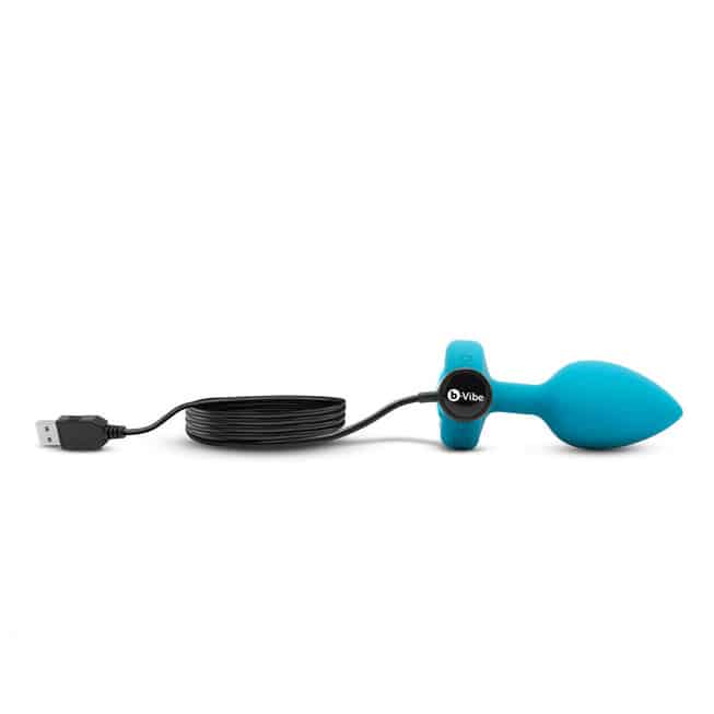 b-Vibe Jewel Plug Xanh Rung Mạnh Đa Tùy
