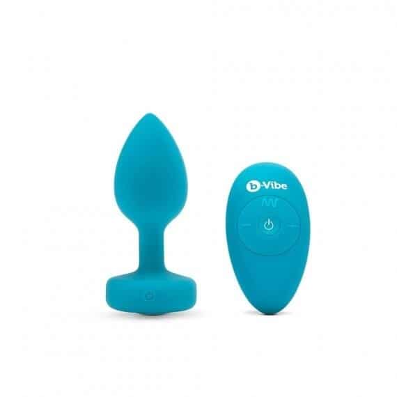 b-Vibe Jewel Plug Xanh Rung Mạnh Đa Tùy