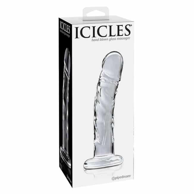 Dildo Icicles 62 Kính Trong 17.5cm Mịn Màng Cao Cấp