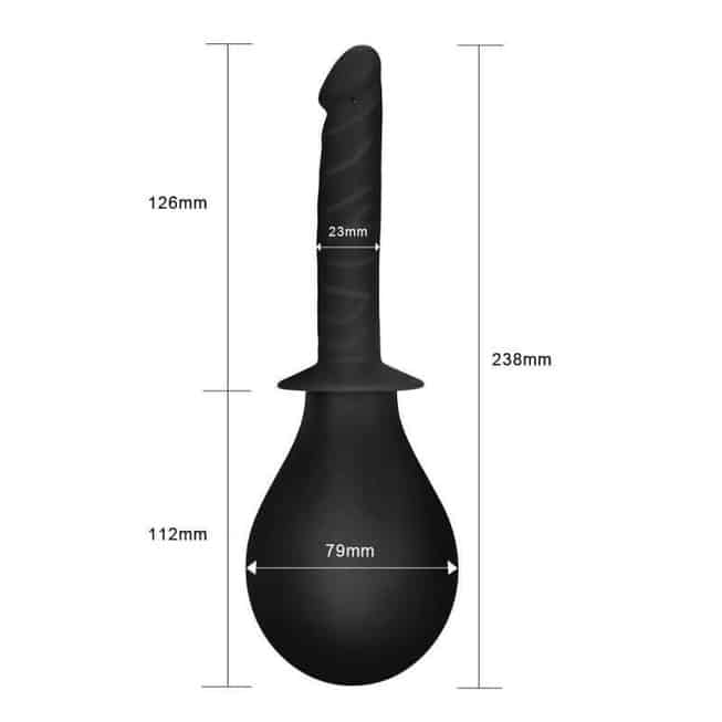 LoveToy Anal Đồ Đấy Đen Silicon 2.3cm