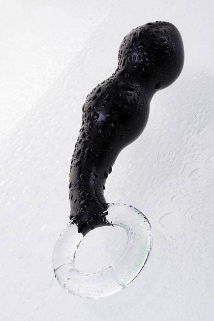 Prostate Sexus Glass 17cm Đen Kéo Sâu