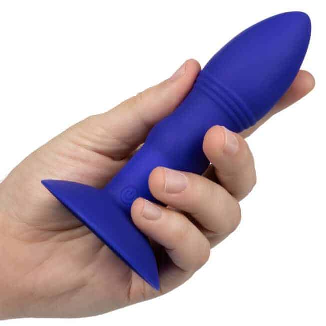 Anal Plug Vibro Eclipse Rim CalExotics Blue 14cm Xoay Mê