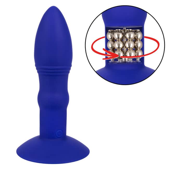 Anal Plug Vibro Eclipse Rim CalExotics Blue 14cm Xoay Mê