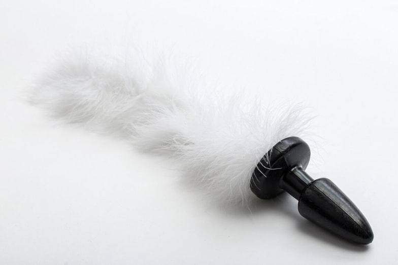 4Sxdream Butt Plug Đuôi Trắng Lông Mềm